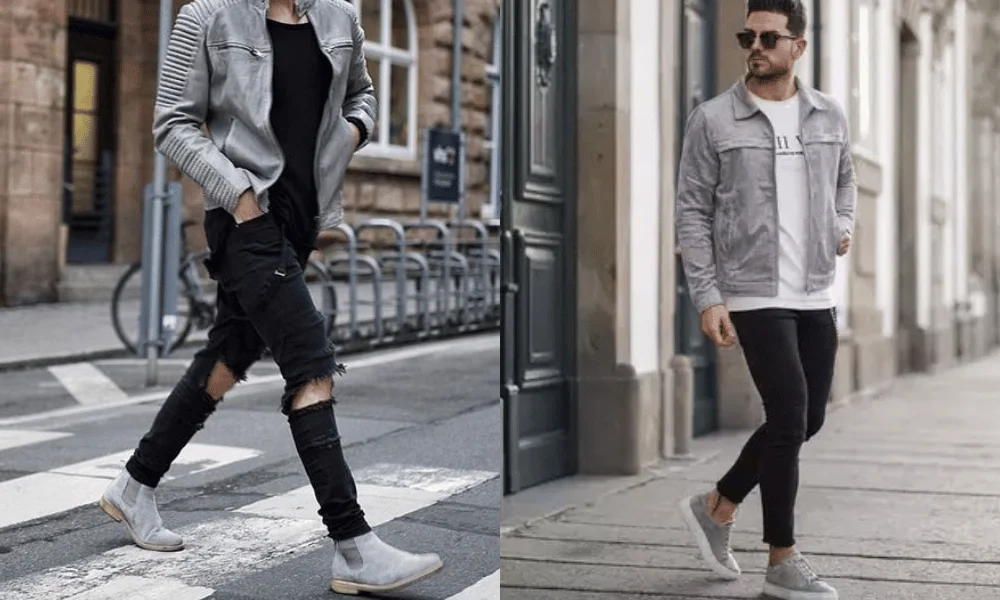 Grey Shoes for man - Color Shoes To Wear With Black Pants