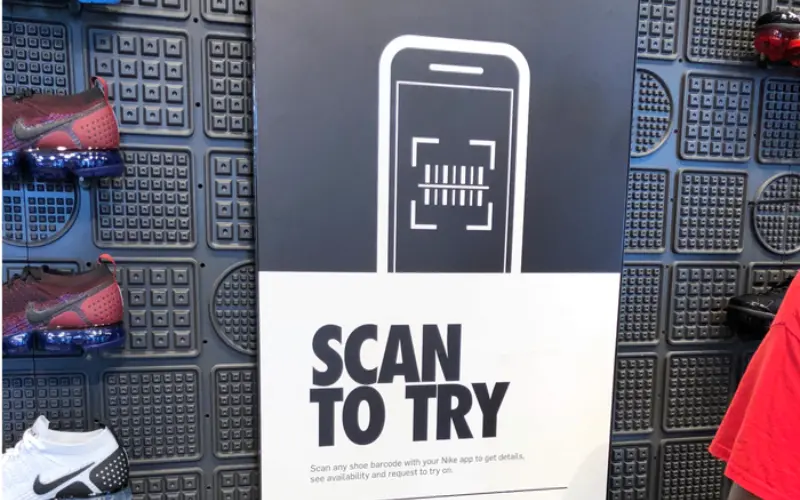 scan to try nike shoes