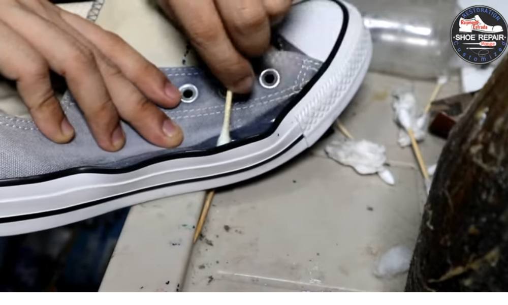 Apply thin layer of adhesive - How to Fix Converse Sides