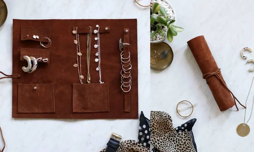 Leather Jewelry Mat - DIY Jewelry Organizers